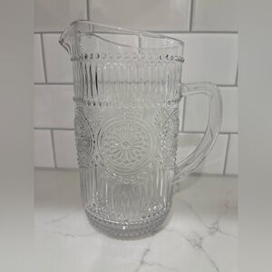 The Pioneer Woman Glass Pitcher Farmhouse Pressed Glass Water Juice